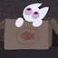 Discarded in box icon