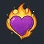 Passionate heart icon