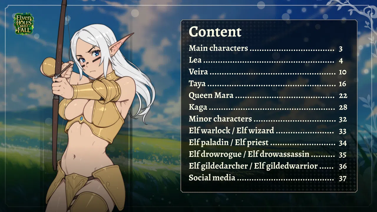 Elven Holes Must Fall - Digital Artbook Screenshot 2