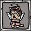 The cat in an angel costume icon