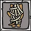 The cat in a mummy costume icon