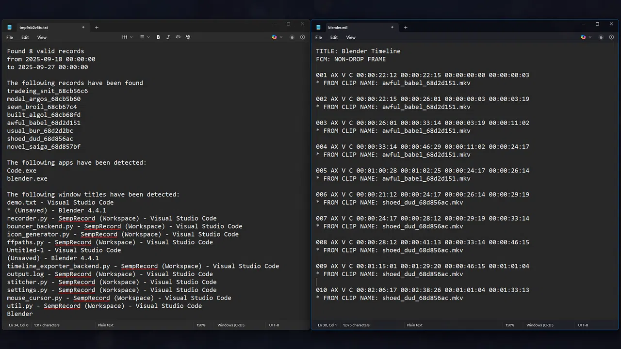 SempRecord Screenshot 3