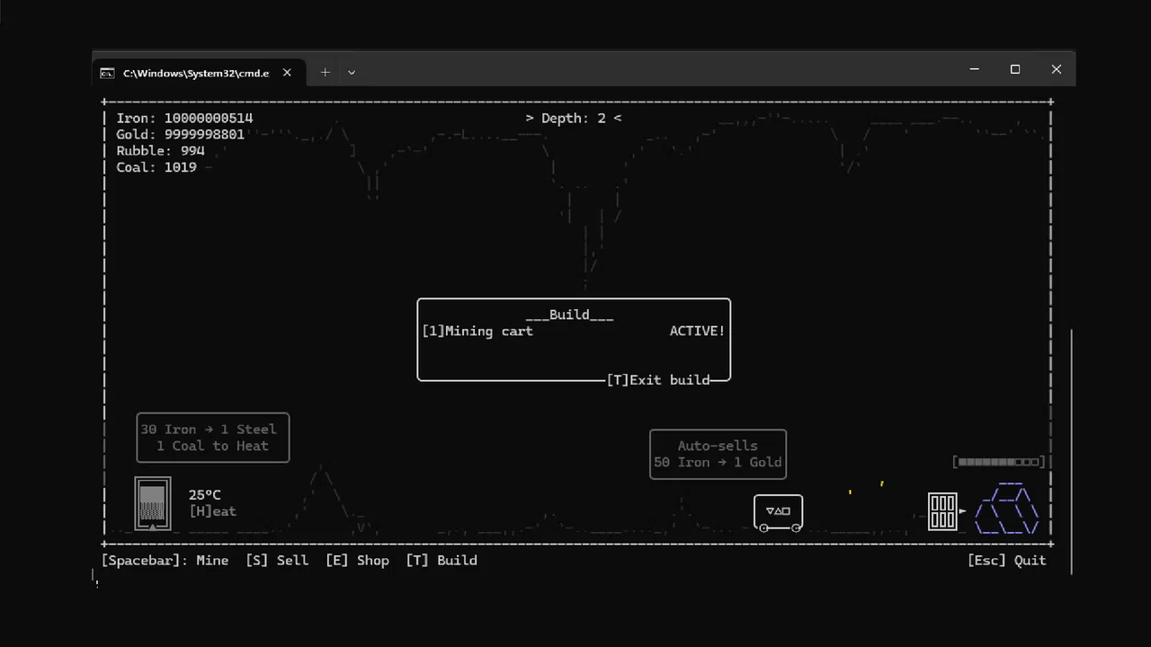 Terminal Descent Demo Screenshot 2