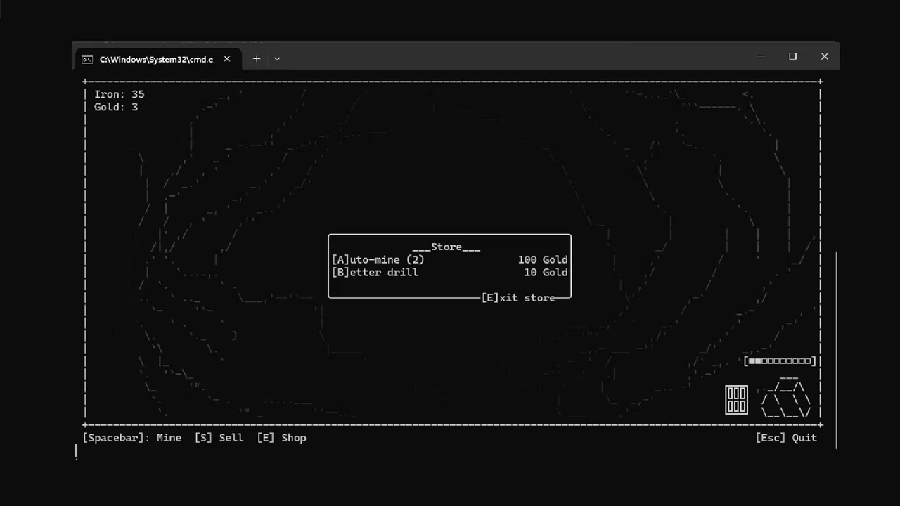 Terminal Descent Demo Screenshot 3