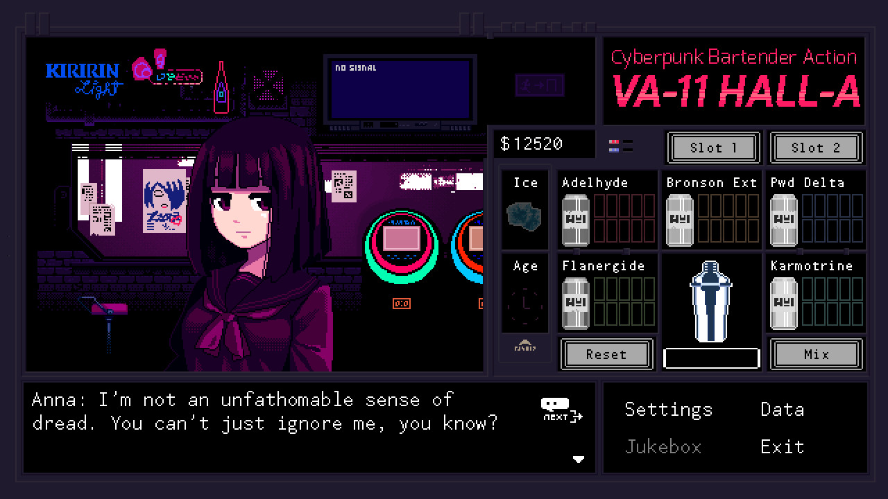 VA-11 Hall-A: Cyberpunk Bartender Action Screenshot 9