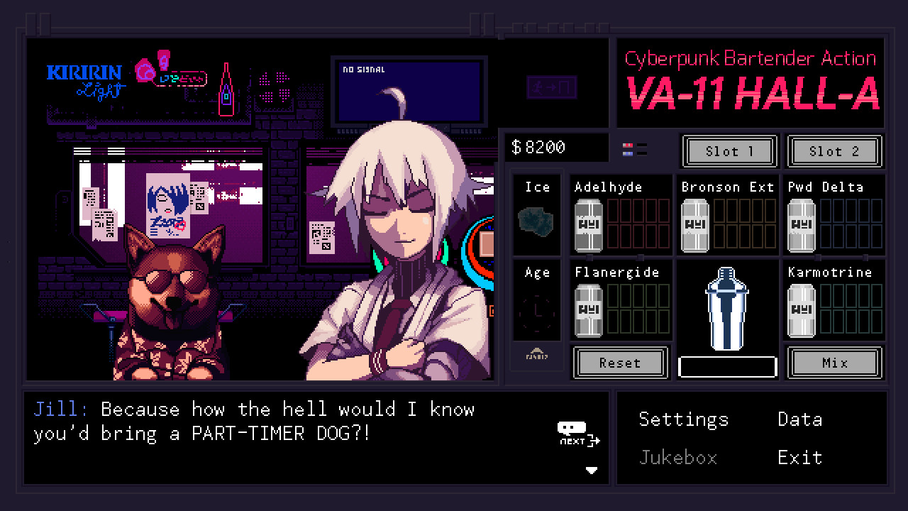 VA-11 Hall-A: Cyberpunk Bartender Action Screenshot 1