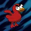Angry chicken icon