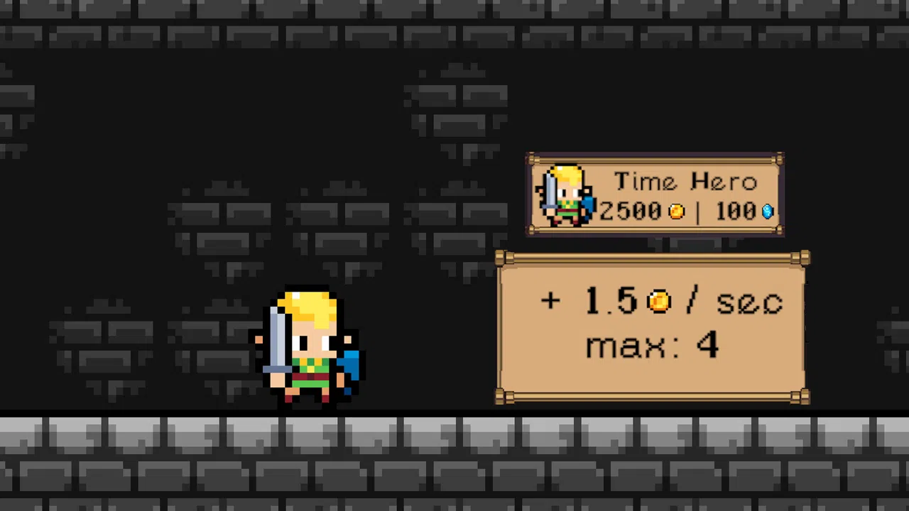 Idle Pixel Fantasy - Time Hero Unit Screenshot 0