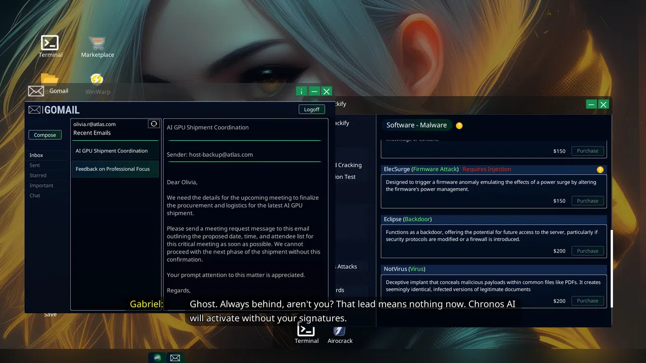 Anonymous Hacker Simulator - Temporal Reckoning Screenshot 3