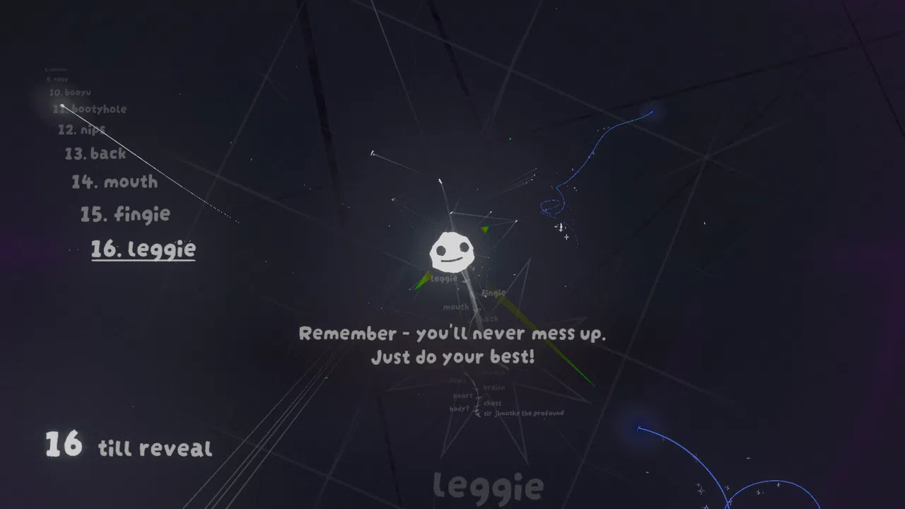 nick¹s recursive videogame⁴ about deciphering word¹⁶ puzzle⁷⁹s to discover your identity²⁵ and redefine the universe³¹⁸! Screenshot 6