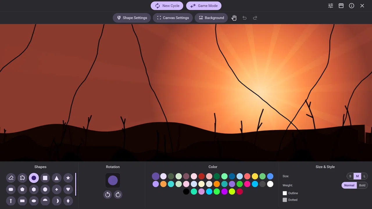 Shapeweaver - Nature & Serenity Background Pack DLC Screenshot 8