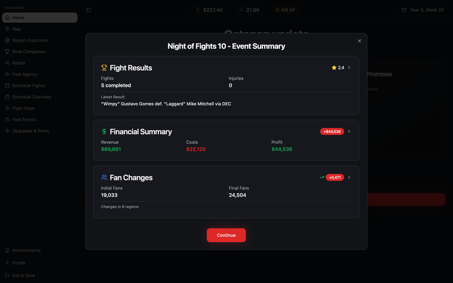 MMA Empire Screenshot 2