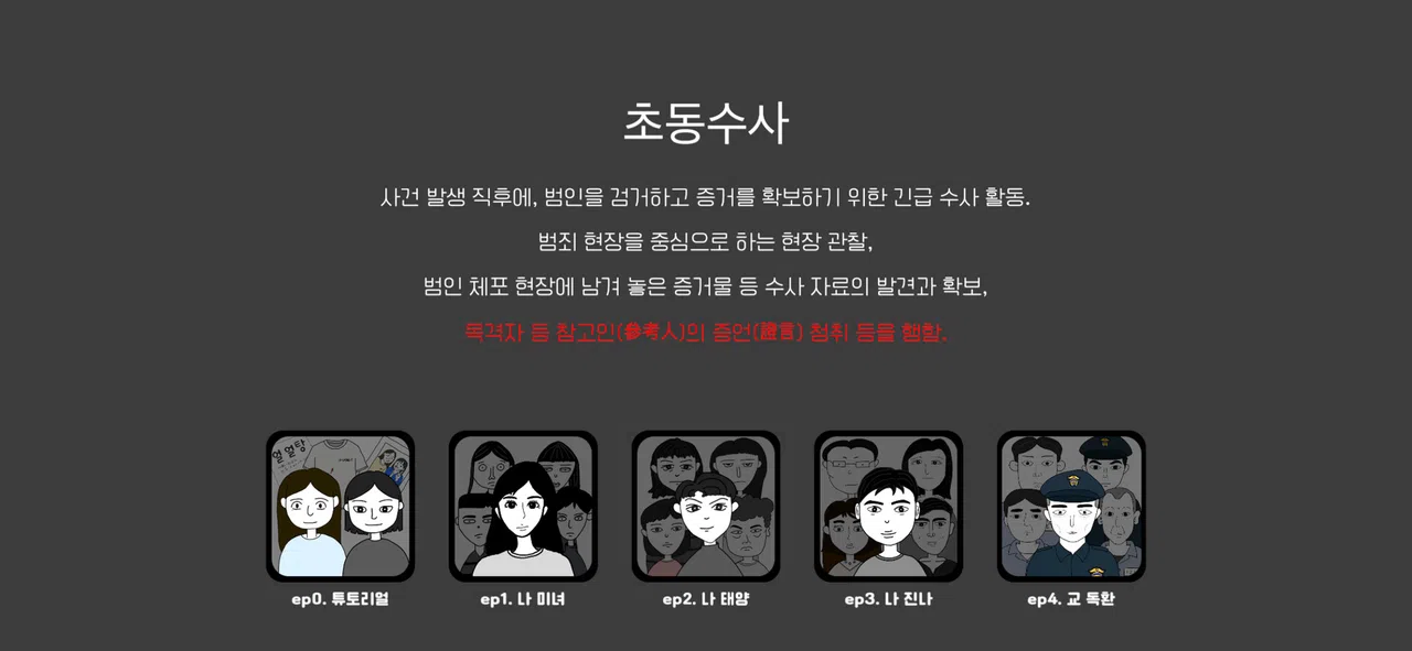초동수사 추리게임 - 에피소드 3, 4 Screenshot 0