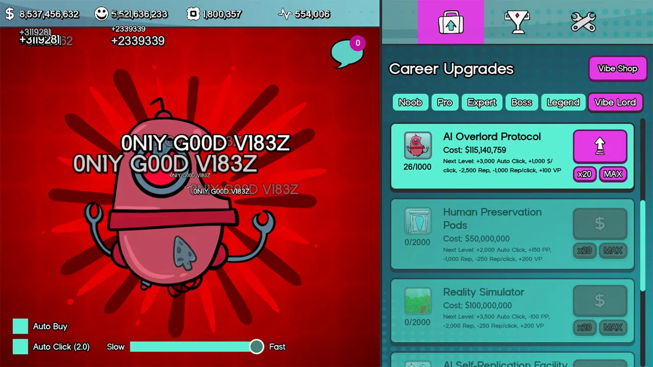 Vibe Clicker - Supporter Pack Screenshot 4