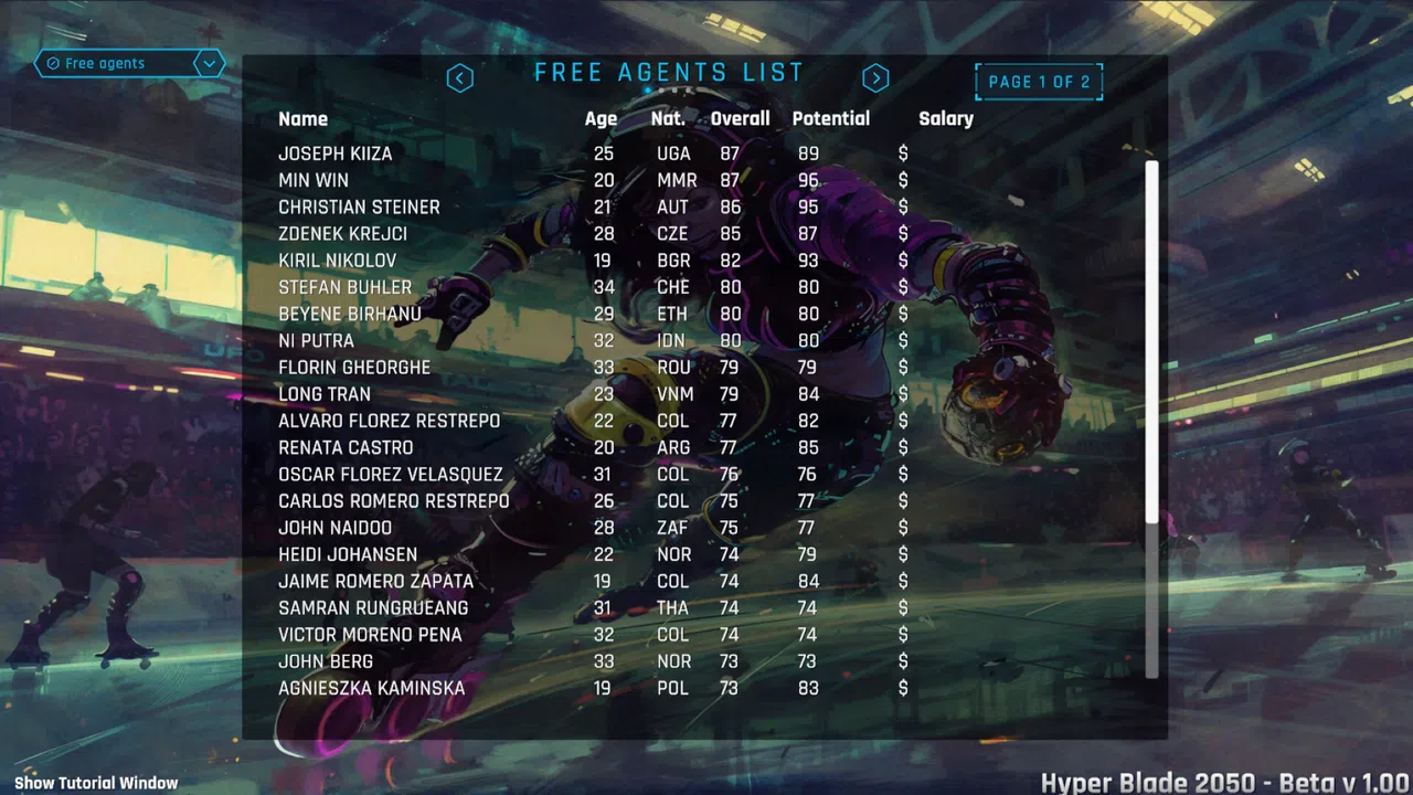 HyperBlade 2050 - Dystopian Sports Manager Demo Screenshot 9