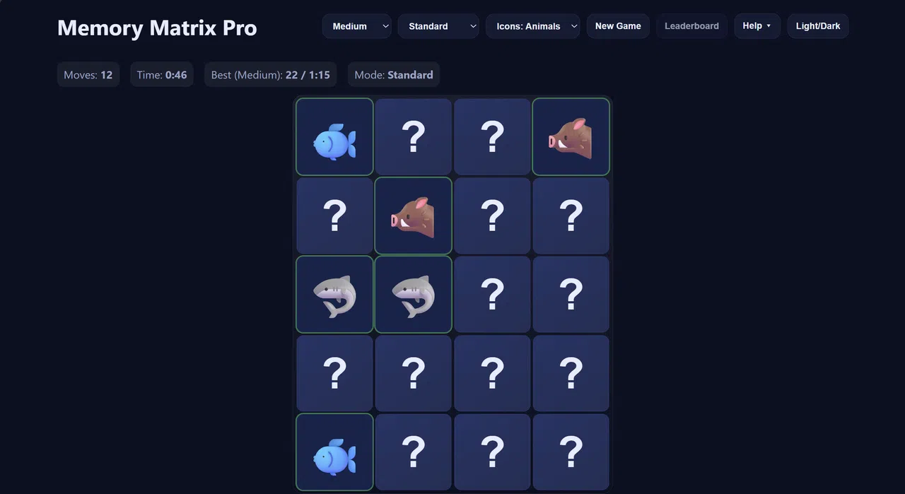 Memory Matrix Pro Screenshot 5