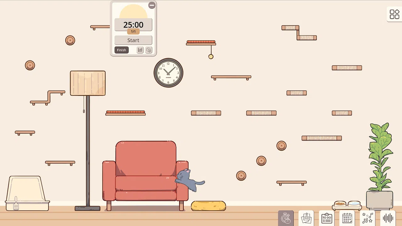 Meow Time: cozy cat room Screenshot 1