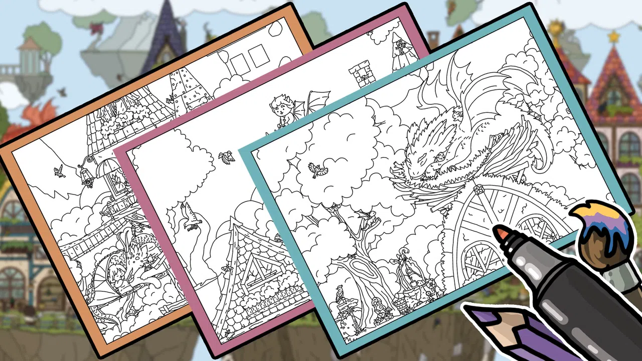 FIND ALL 9: Fantasy - Coloring Book Screenshot 2