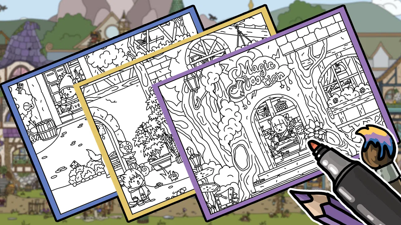 FIND ALL 9: Fantasy - Coloring Book Screenshot 0