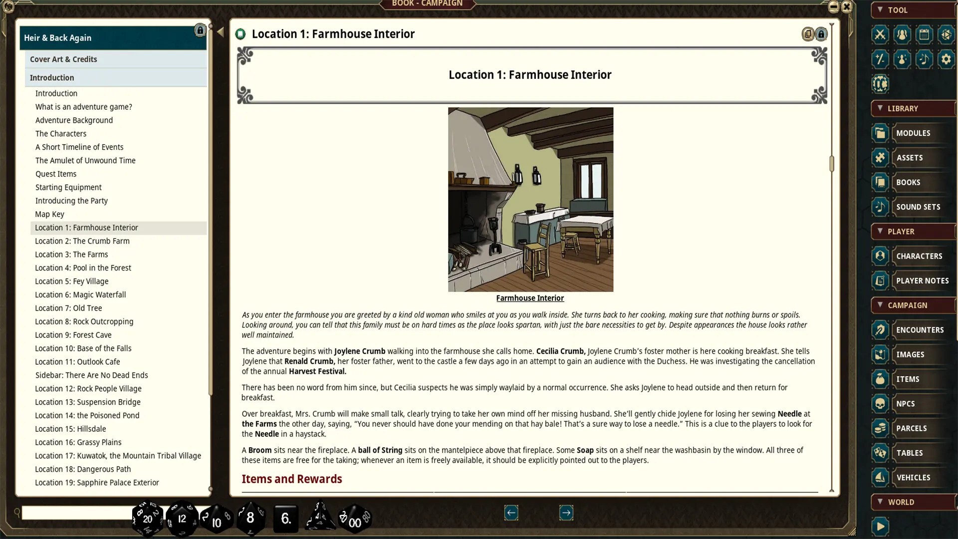 Fantasy Grounds - Heir & Back Again Screenshot 1