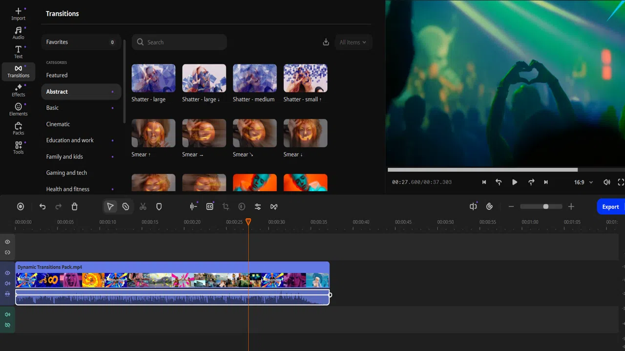 Movavi Video Editor 2026 - Dynamic Transitions Pack Screenshot 0