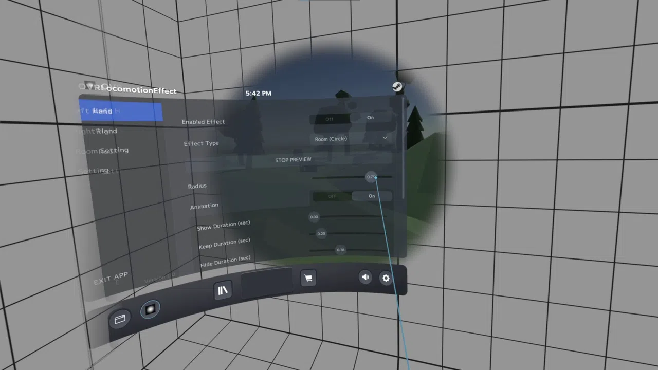 OVR Locomotion Effect : Anti-VR Sickness Screenshot 0