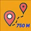 You crushed 750 meters. icon