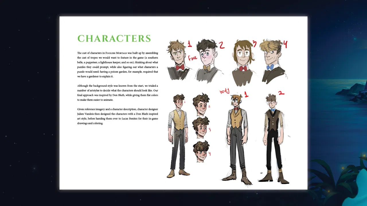 Foolish Mortals Artbook Screenshot 1