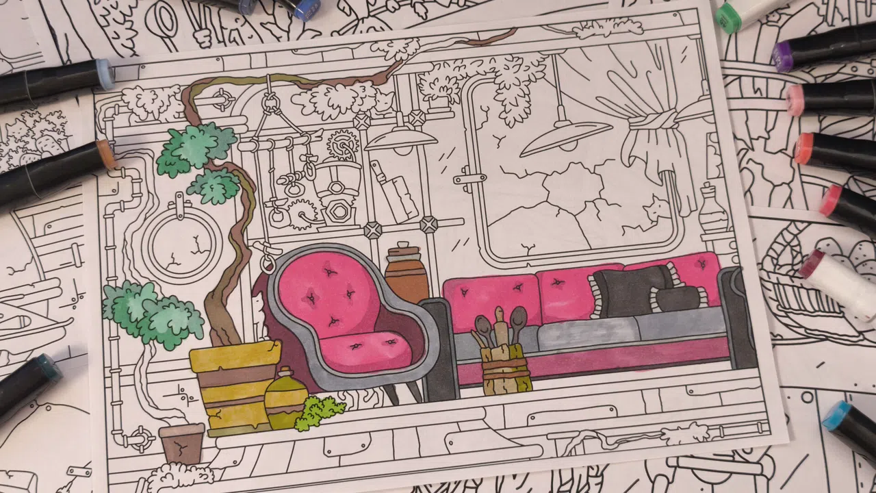 FIND KITTENS 6: After us - Coloring Book Screenshot 2