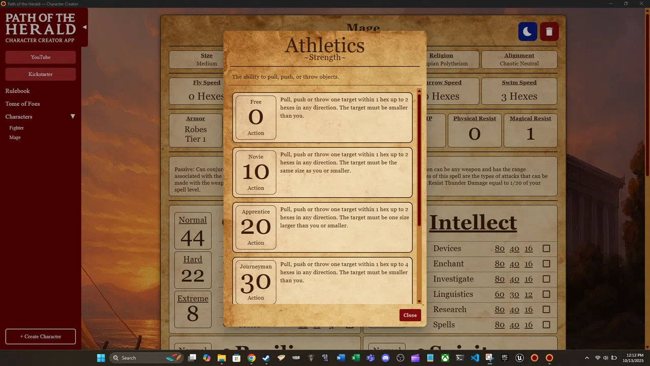 Path of the Herald: Character Creator Screenshot 4