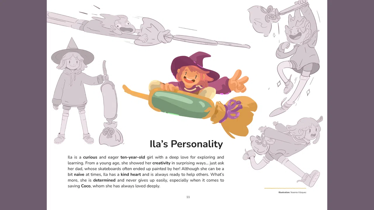 ILA: A Frosty Glide – Digital Artbook & Storytelling Screenshot 1