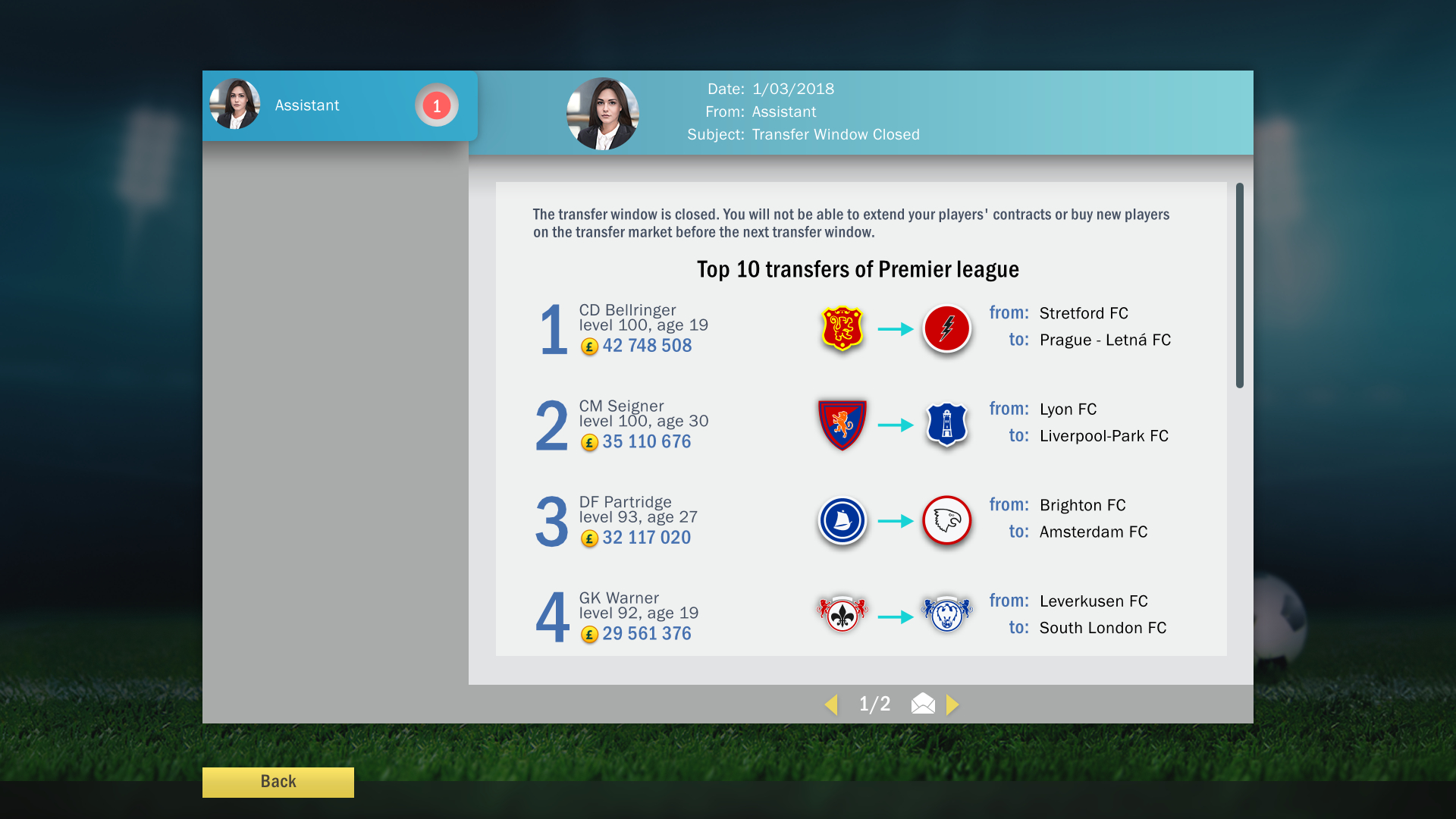Football, Tactics & Glory Screenshot 15
