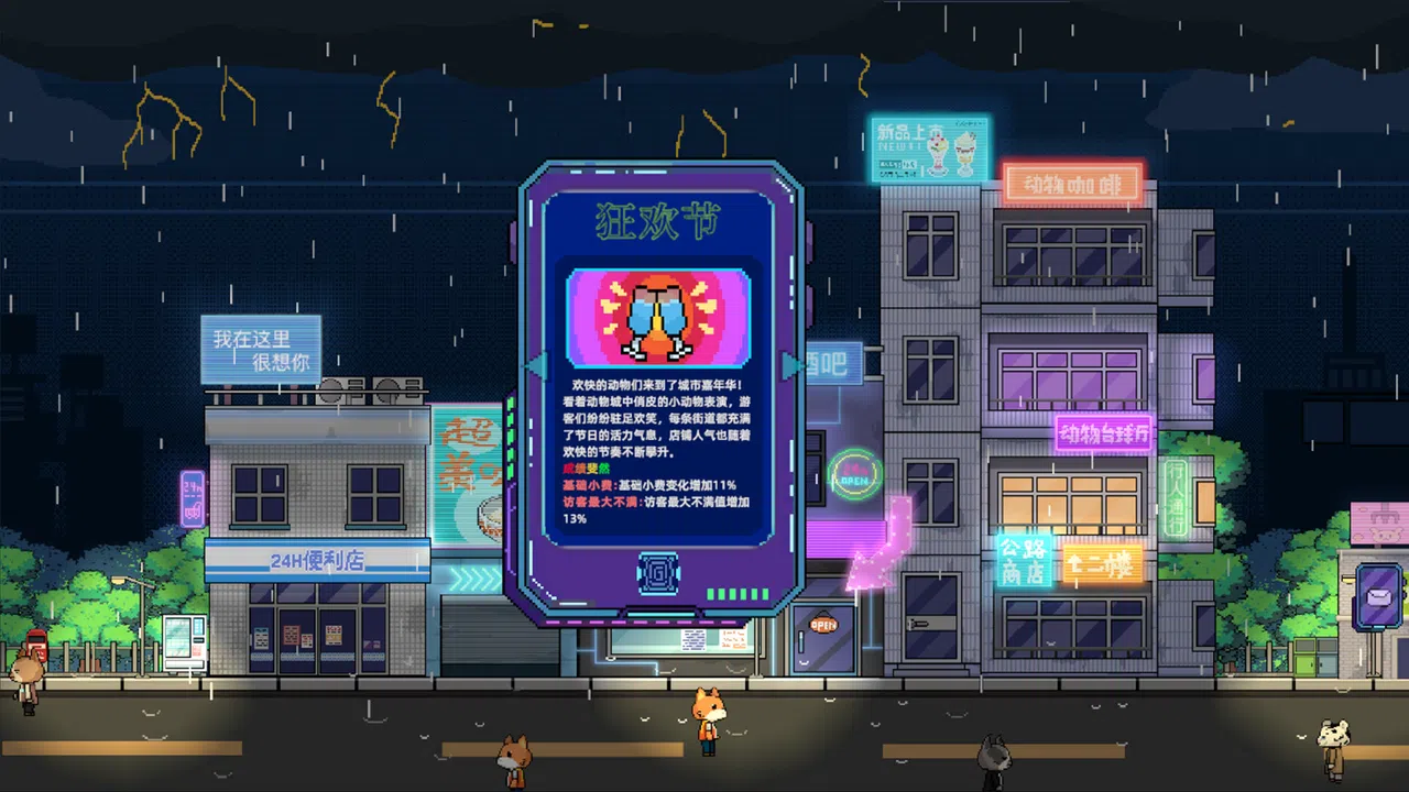 动物霓虹街：酒吧 Screenshot 1