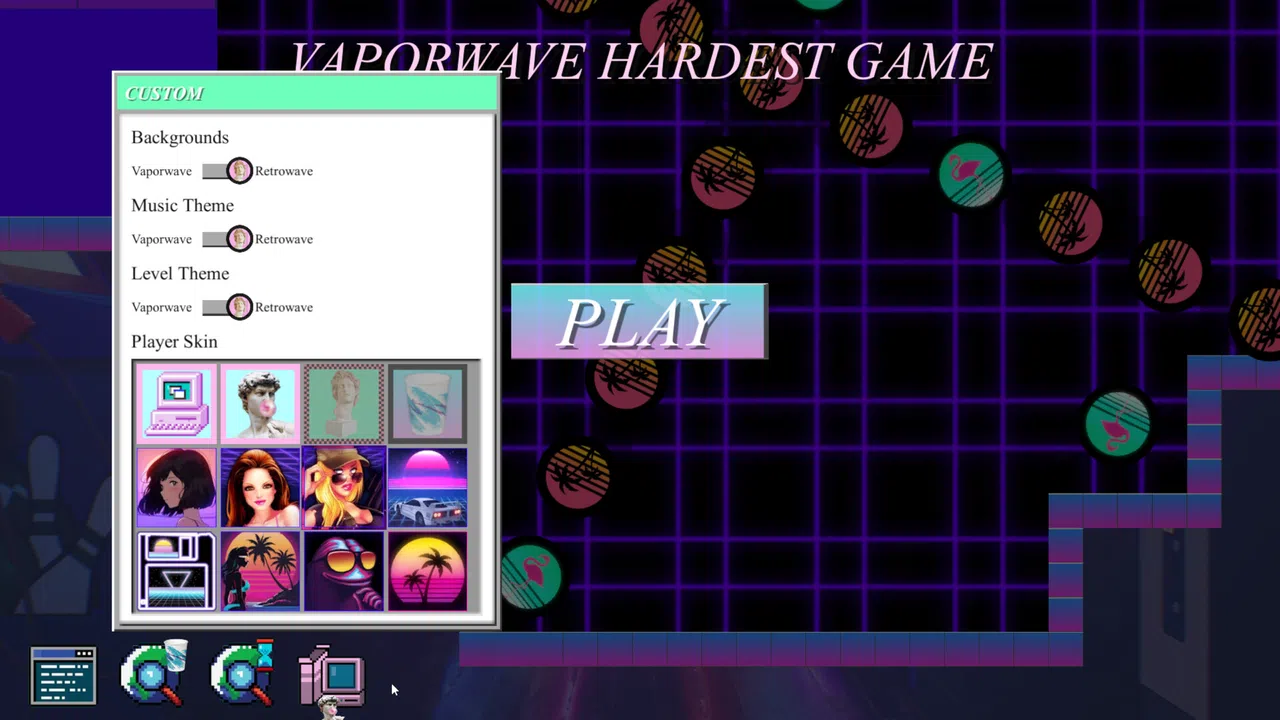 Vaporwave Hardest Game - Retrowave Edition Screenshot 0