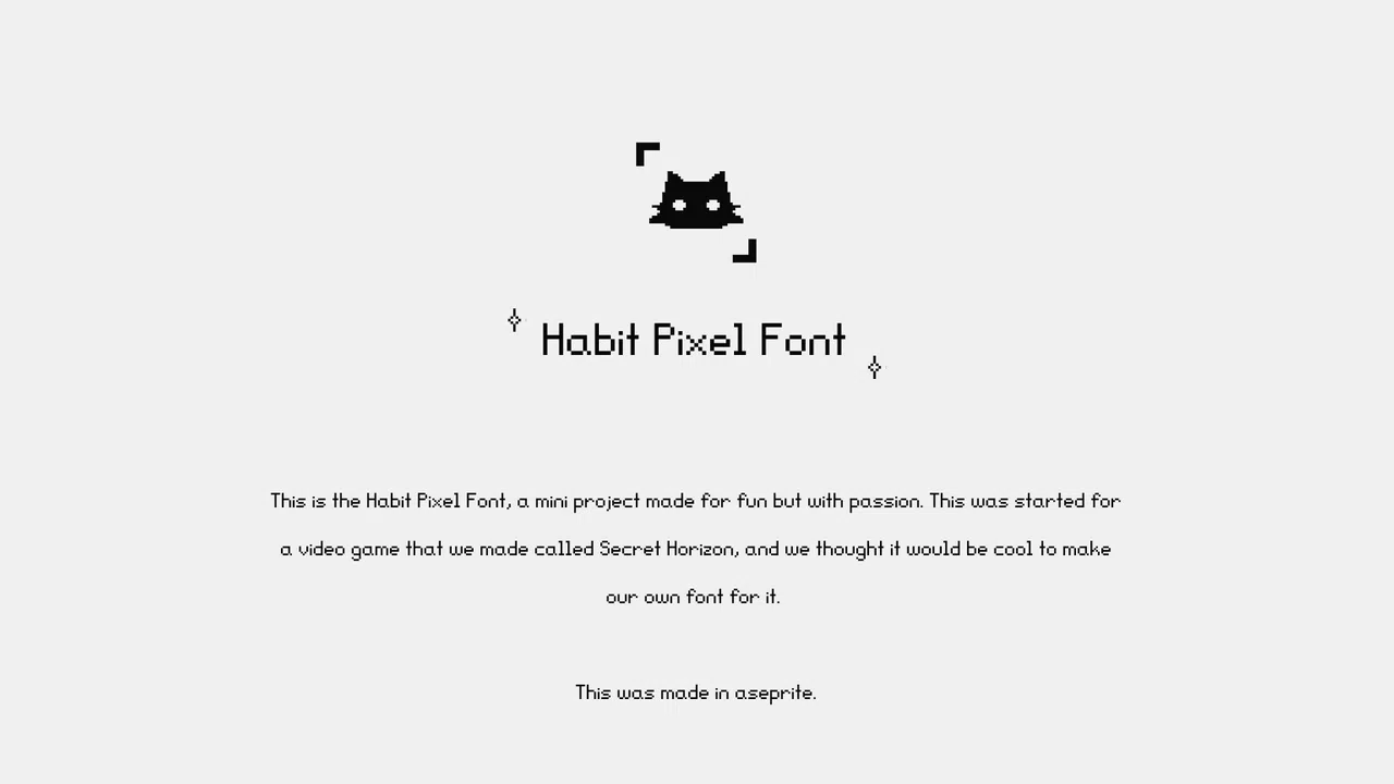 Secret Horizon Habit Pixel Font Screenshot 1
