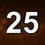 25 level completed icon
