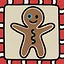 A gingerbread man icon