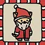The cat in Santa's costume icon