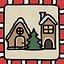 A gingerbread houses icon