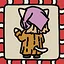 The cat with a kerchief on her head icon