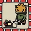 The cat with a sled icon
