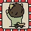 The child looks out of the window icon