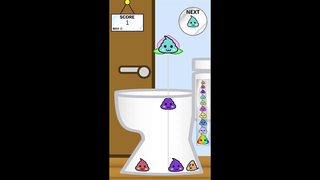 Poop Game【Suika-Style Falling Puzzle】 Screenshot 1