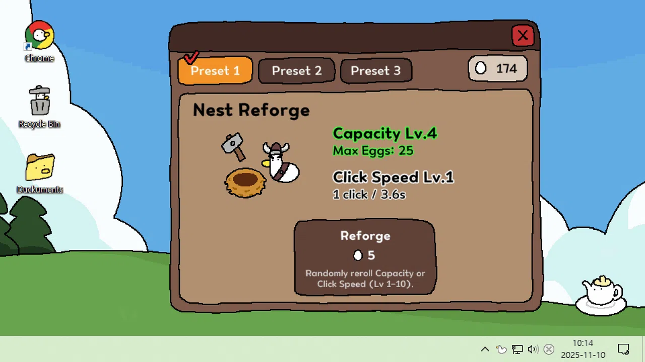 My Eggduck (Desktop Random Idle Clicker) Screenshot 5