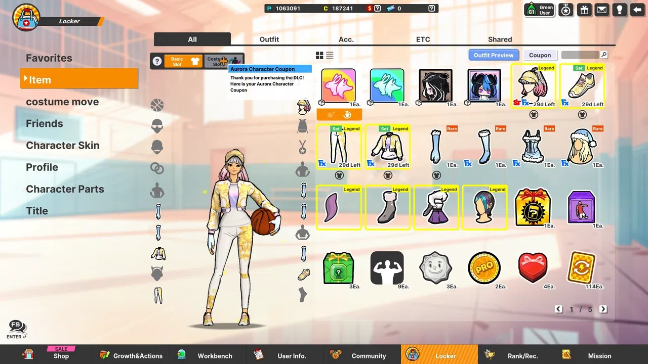 Freestyle2 - Aurora Character Coupon Screenshot 0