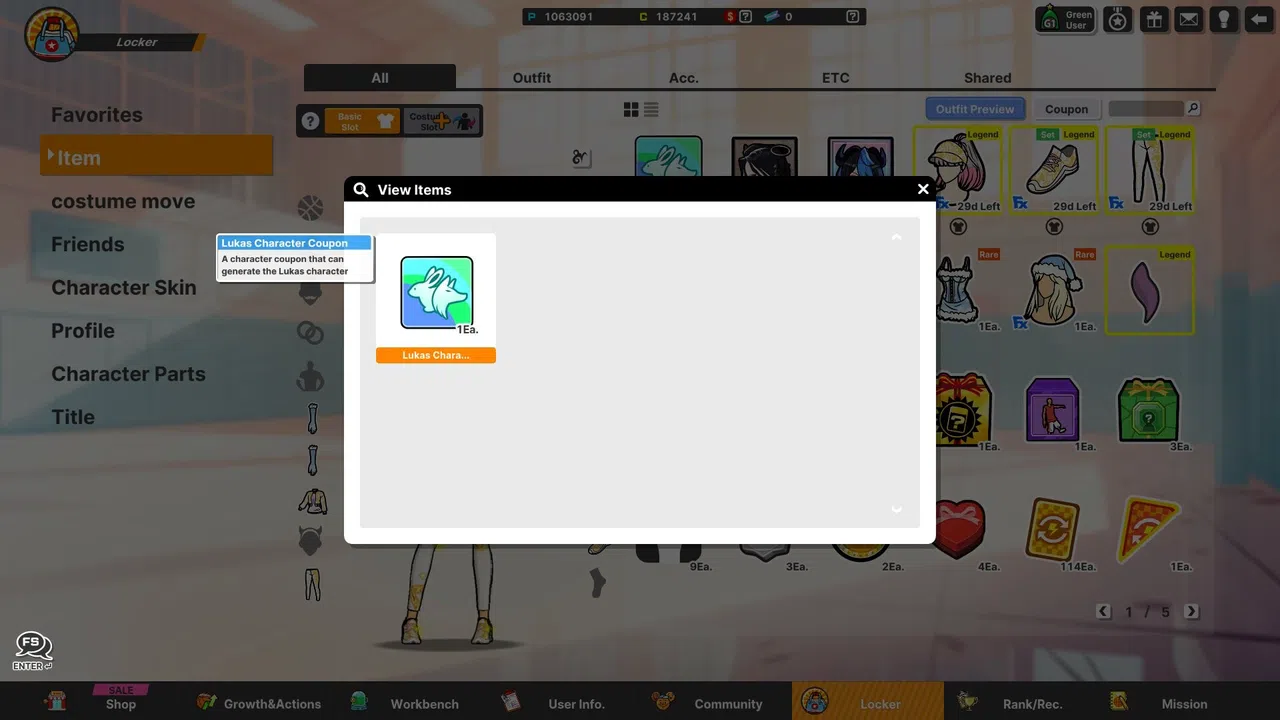 Freestyle2 - Lucas Character Coupon Screenshot 1