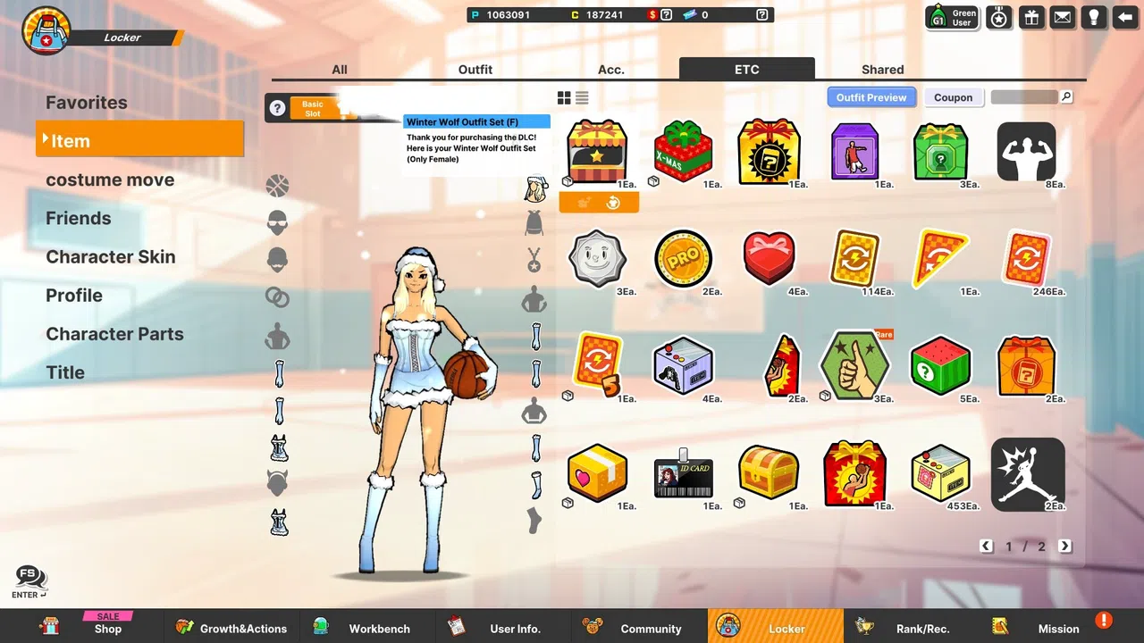 Freestyle2 - Winter Wolf Outfit Set (F) Screenshot 0