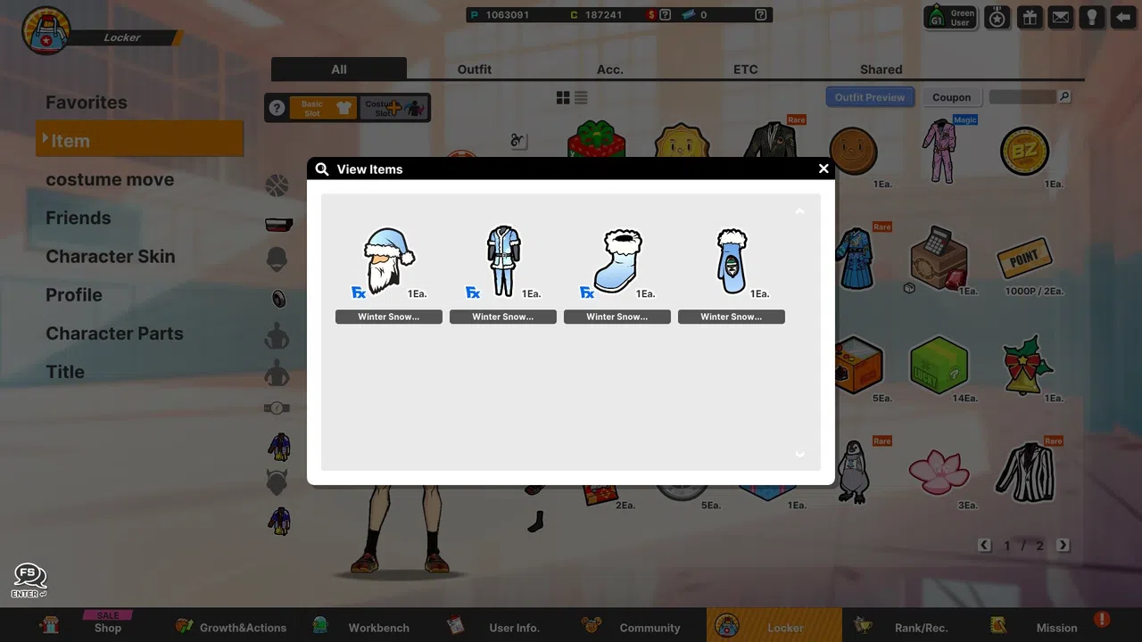 Freestyle2 - Winter Snow Santa Outfit Set (M) Screenshot 1