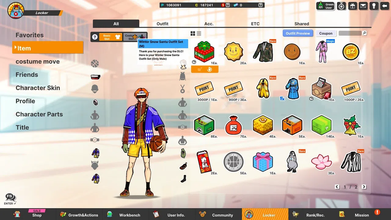 Freestyle2 - Winter Snow Santa Outfit Set (M) Screenshot 0