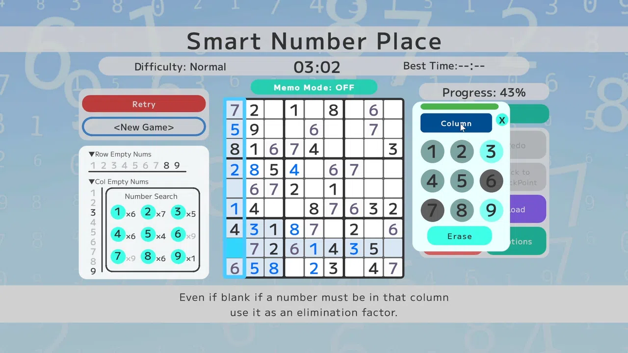 Smart Number Place Screenshot 2